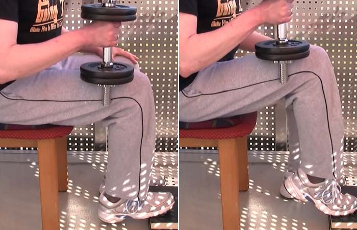 Seated calf raises to get rid of cankles