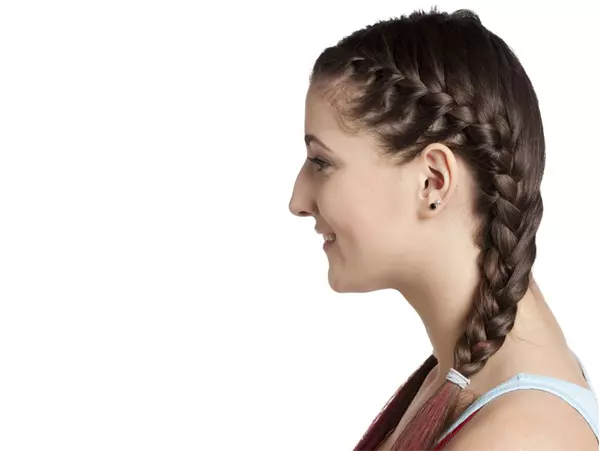 Loose side French braid for school-going girl