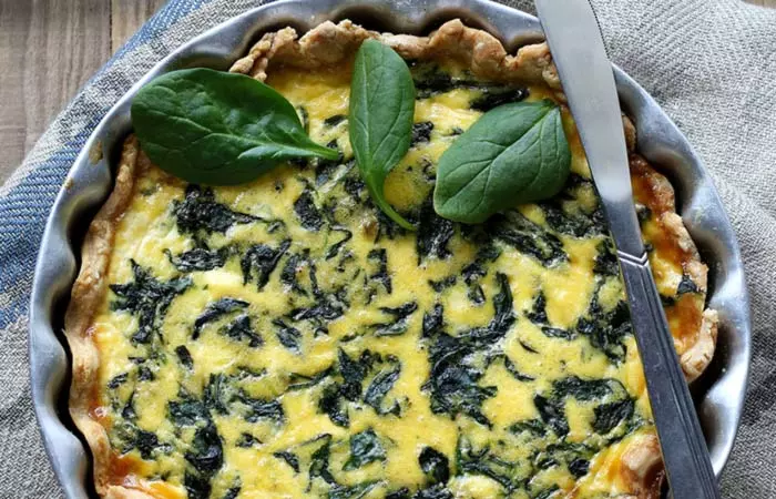 Vegetarian Breakfast Recipes - Vegan Spinach Quiche