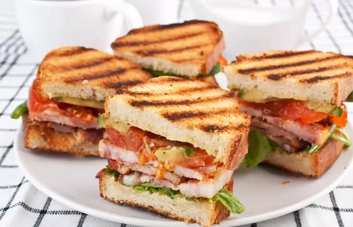 Vegetarian Breakfast Recipes - Grilled Tofu Sandwich