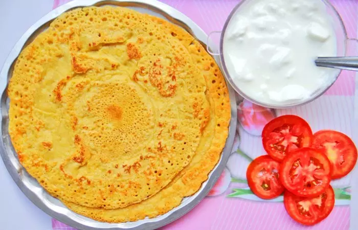 Vegetarian Breakfast Recipes - Bengal Gram Flour Pancake