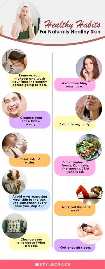 healthy habits for naturally healthy skin (infographic)