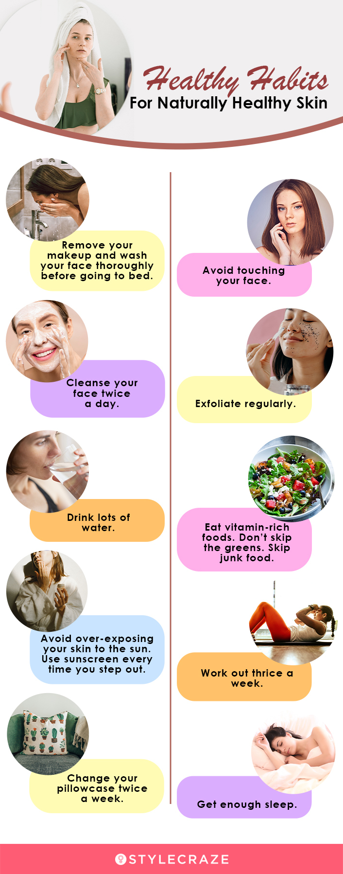 healthy habits for naturally healthy skin [infographic]