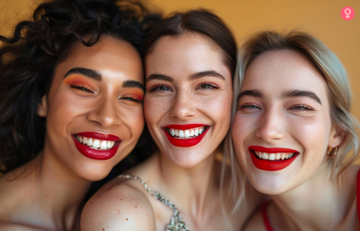 Beautiful women flaunting gorgeous shades of red lipstick