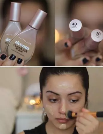 Applying foundation for a natural makeup look