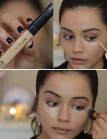 Applying concealer for a natural makeup look