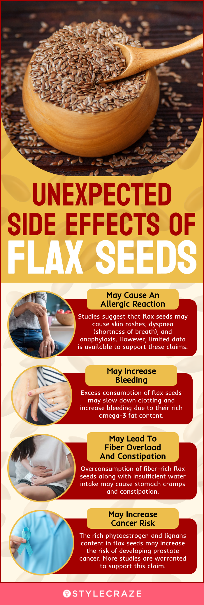 unexpected side effects of flax seeds [infographic]