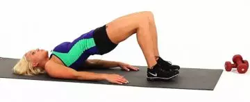 Hip bridge exercise