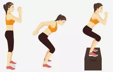 Box jumps calisthenics exercise
