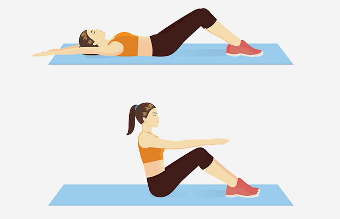 Sit-ups calisthenics exercise