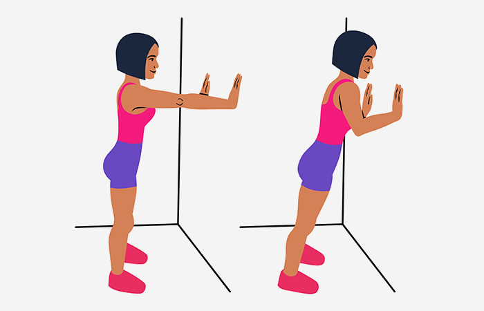 Wall push-ups calisthenics exercise