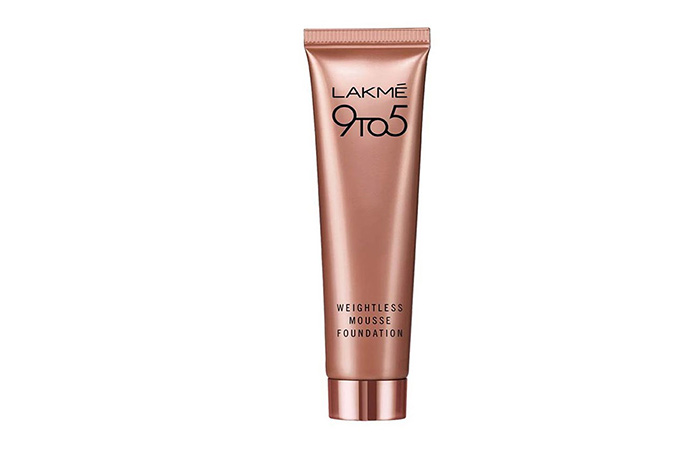 3. Lakmé 9 To 5 Weightless Mousse Foundation