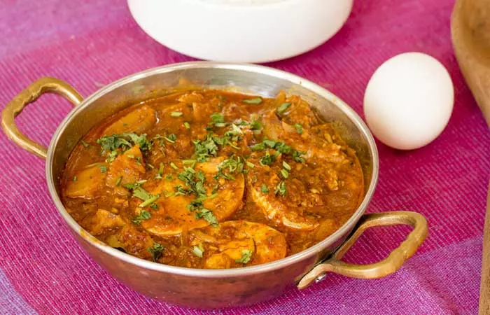 Methi anda for Indian dinner