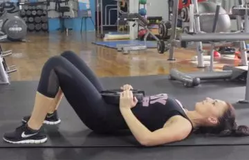 Weighted glute bridge exercise