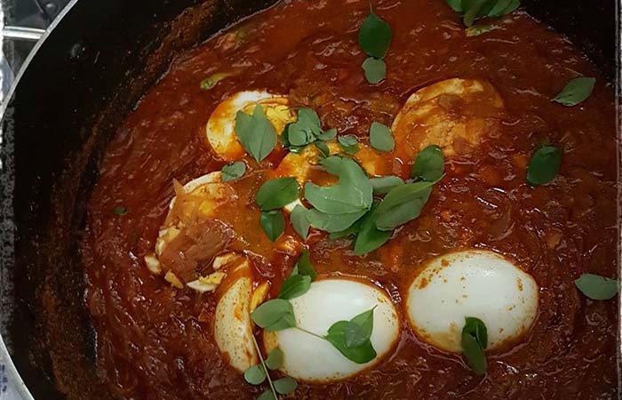 Kerala egg roast for Indian dinner