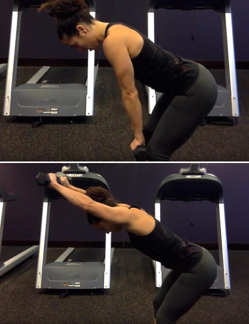 Bent over front raise upper body exercise