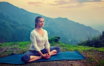 Baddha Konasana yoga pose to alleviate anxiety