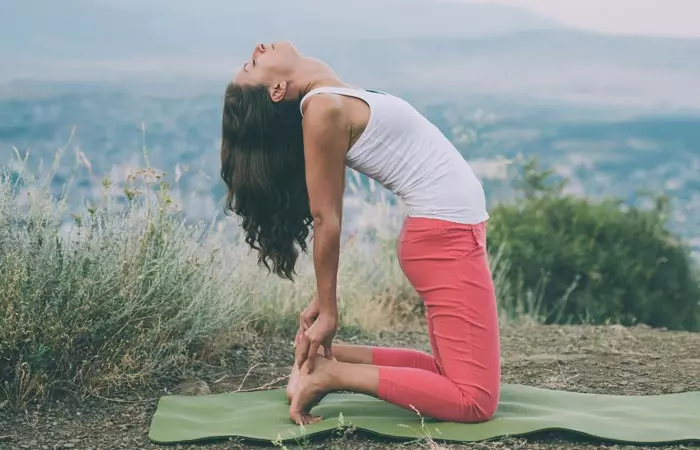 Ustrasana Yoga Pose to alleviate anxiety