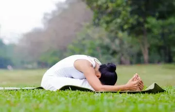Paschimottanasana yoga pose to alleviate anxiety