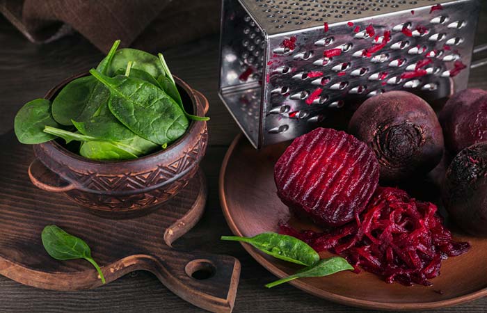 Spinach and beetroot are high in nitric oxide