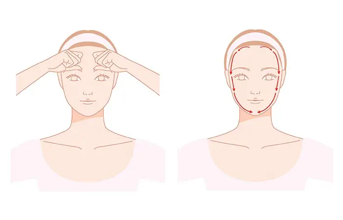 Massage the entire outline of your face