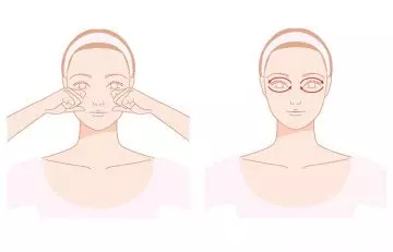 Massage the eye area
