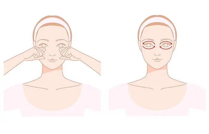Massage the eye area