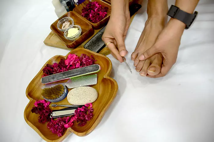Prep your nails for french manicure