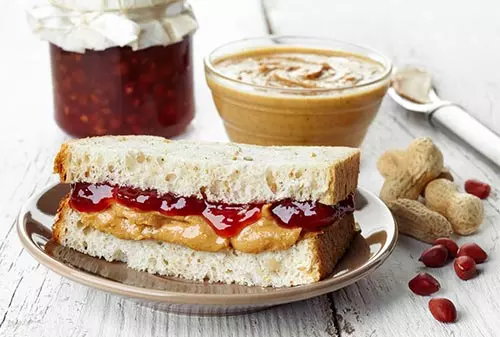Peanut butter and jam sandwich for weight gain