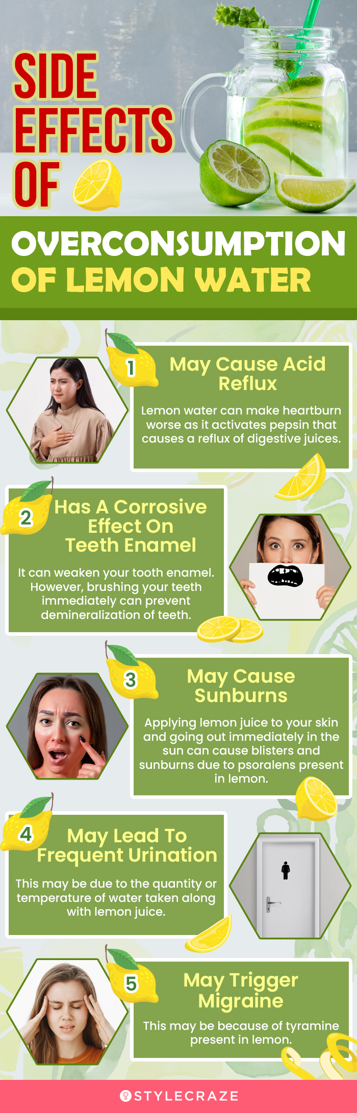 side effects of overconsumption of lemon water (infographic)