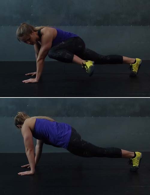 Spiderman mountain climber exercise for biceps and triceps