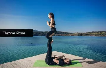 Throne pose of acro yoga