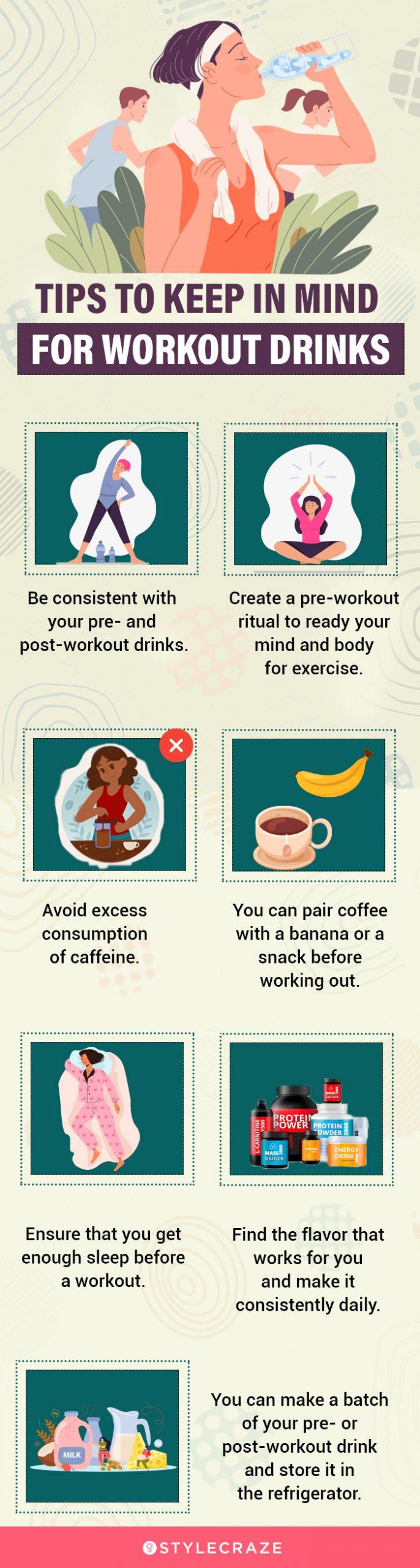 tips to keep in mind for workout drinks (infographic)