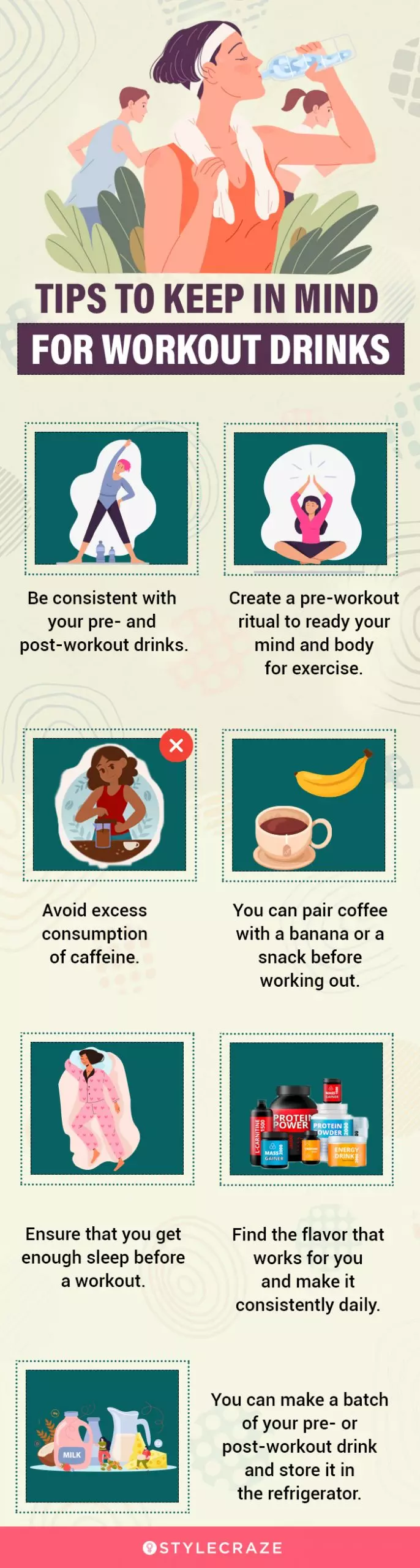tips to keep in mind for workout drinks (infographic)