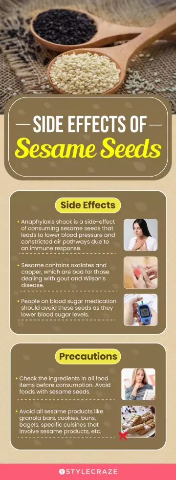 side effect of sesame seeds (infographic)