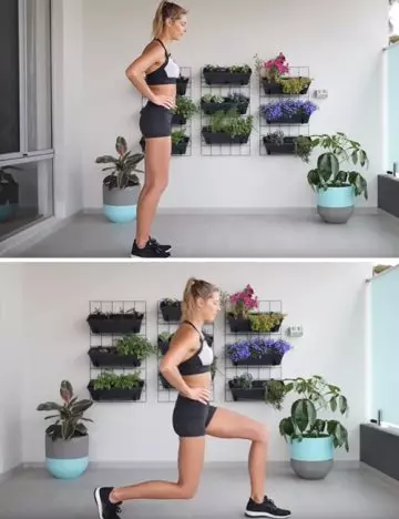 Lunge lower body workout for women