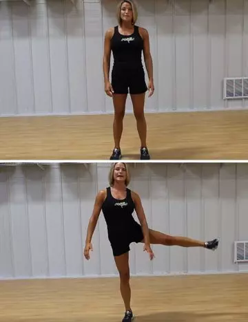 Standing side leg kicks lower body workout for women