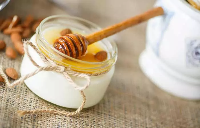 Curd, honey, and sandalwood face pack