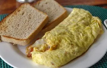 Bread toast with masala omelet Indian breakfast for kids
