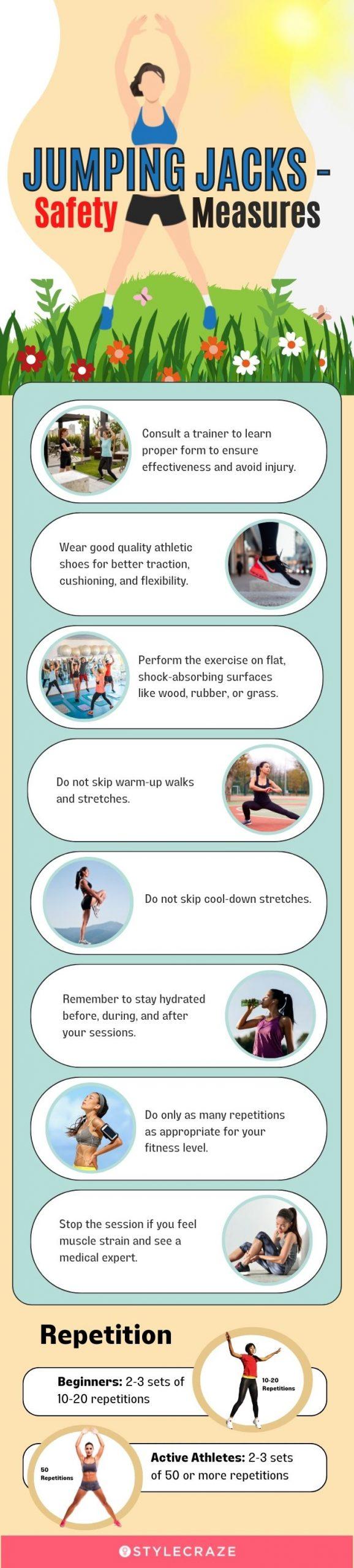 jumping jacks safety measures (infographic)