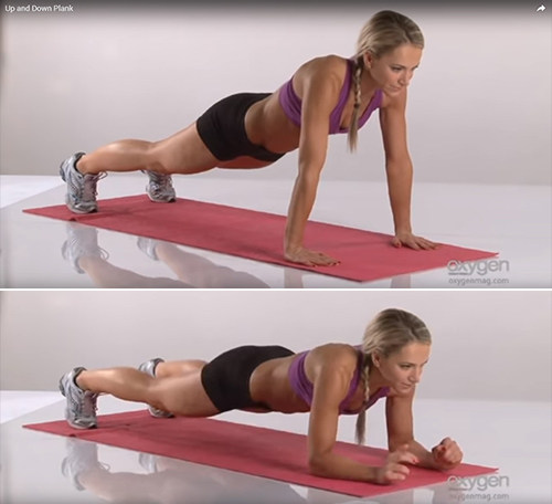 Plank up and down for upper body