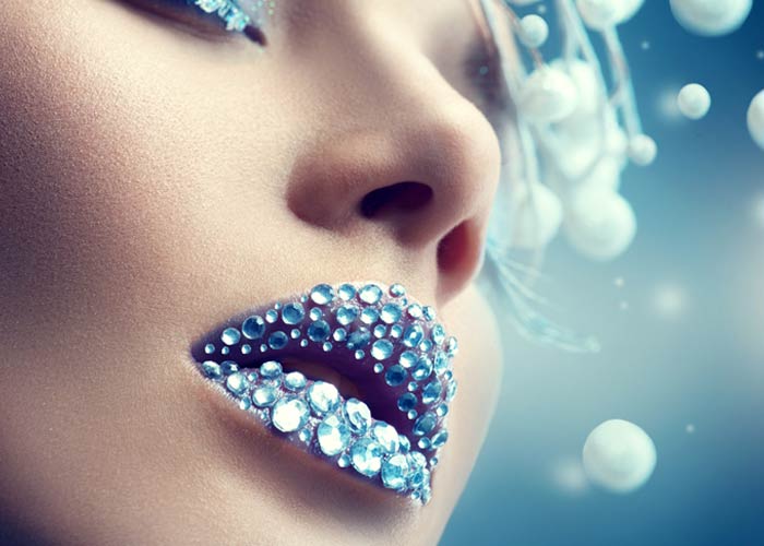 Rhinestone Lip Art