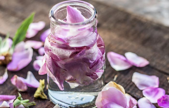 Rose water for rashes around the eyes