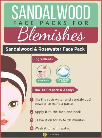 Sandalwood face packs for blemishes