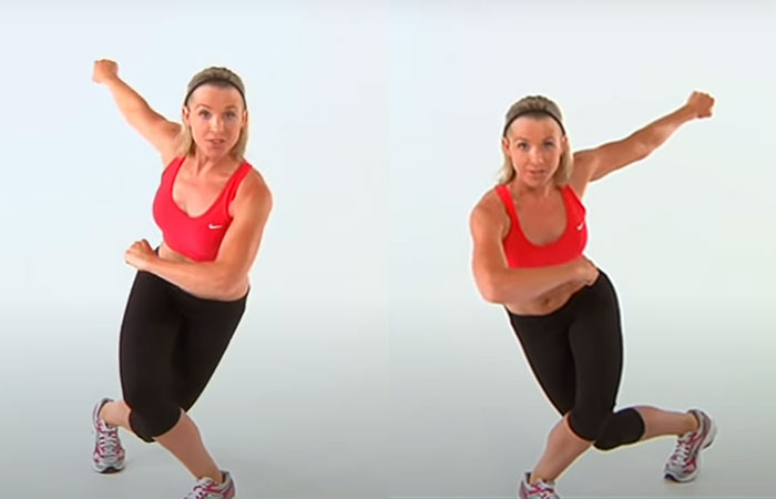 Skater lunges for a slim waist