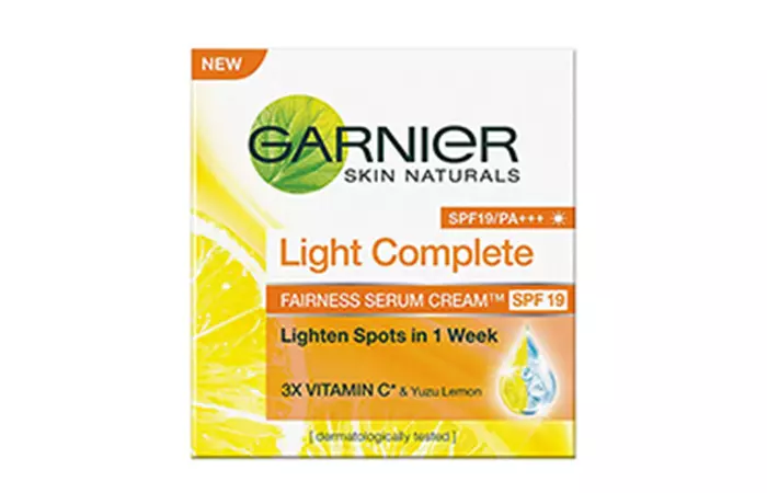 2. Garnier Skin Naturals Light Complete Fairness Serum Cream