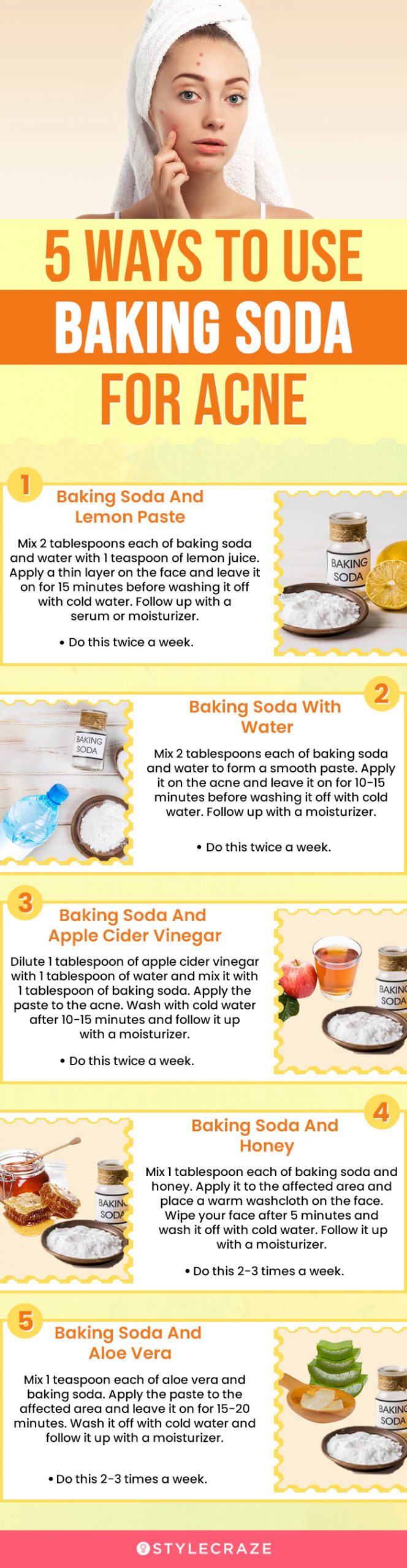 5 ways to use baking soda for acne (infographic)