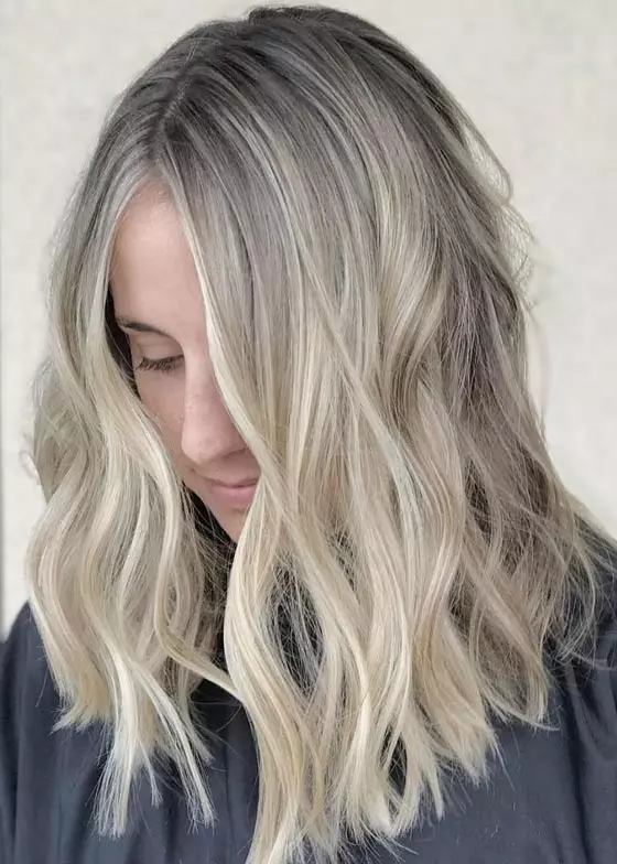 Ash blonde hair color for women with blue eyes