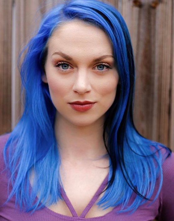 Blue hair color to complement blue eyes