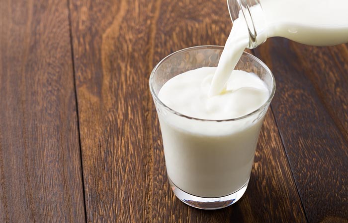 Milk as a natural cleanser for clear skin.